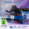 Costway 12v Licensed Ford Mustang Shelby Gt500 Kids Ride On Car With Remote Control Navy