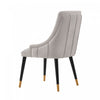 Eda Modern Wood Upholstered Dining Chair in Light Gray - Set of 2 | Chaise de salle a manger moderne en bois Eda avec revetement en tissu gris clair - Lot de 2