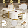 Sophia 27.6" Modern Nesting Coffee Table With Storage Drawer - White | Table Basse Gigogne Moderne Sophia De 27,6" Avec Tiroir De Rangement - Blanche