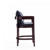 Ritz Mid-Century Modern Wood Upholstered Counter Stool in Black - Set of 2 | Tabouret de comptoir en bois rembourre style mid-century Ritz noir - Lot de 2