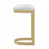 Aura Modern Metal Upholstered Barstool in White - Set of 2 Bar Stool | Tabouret de bar moderne en metal et tissu Aura, blanc - Lot de 2