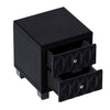 Sophia Elegant Velvet Nightstand with Drawers and Button-Tufted Design,Black | Sophia Table de Nuit Elegante en Velours avec Tiroirs et Design Capitonne, Noir
