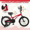 Costway 18" Kids Bike For 4-8 Years Old Boys & Girls With Adjustable Seat Handbrake Reflectors Red