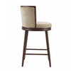 Evalyn Modern Wood Upholstered Barstool in Natural - Set of 2 | Tabouret de bar moderne en bois et tissu Evalyn, naturel - Lot de 2