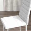 HOMCOM Modern Dining Chairs, Set of 6, PU Leather Upholstered Accent Chairs