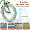 Costway 14" Kids Bike With Adjustable Saddle Handlebar Removable Training Wheels Handbrake Green