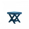 Abigail Mid-Century Modern Upholstered Velvet Accent Bench in Blue | Banc d’appoint Abigail style milieu du siecle moderne en velours bleu