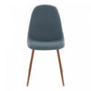 LumiSource Pebble Blue Fabric Mid-Century Modern Dining Accent Chair - Set of 2|Chaise d’appoint de salle à manger moderne du milieu du 20e siècle Pebble en tissu bleu - ensemble de 2