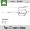 Anslee Low Profile Ceiling Fan with Light Fixture - White | Ventilateur de plafond Anslee à profil bas avec luminaire - Blanc