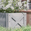 Outsunny 3.3 X 1.2 X 1.2 Ft Garden Raised Bed Planter Grow Containers|Outsunny Jardiniere Surelevee, Pot De Fleurs, Gris