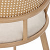 Oliver Modern Dining Chairs with PU Upholstered and PE Rattan Backrest Set of 4,Beige  | Chaises de salle a manger modernes Oliver avec assise rembourree en PU et dossier en rotin PE, lot de 4, beige