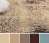 Malia Traditional 5'0" x 5'0" Area Rug in Blue Indoor Area Rug | Tapis Traditionnel Malia 5'0" x 5'0" en Bleu