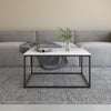 Terra Rectangular Coffee Table With Marble Top | Terra Table Basse Rectangulaire avec Plateau en Marbre