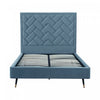 Crosby Modern Upholstered Velvet Full Bed in Blue | Lit double moderne Crosby en velours bleu capitonne