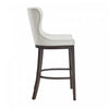 Blair Modern Wood Upholstered Barstool in White - Set of 3 Bar Stool | Tabouret de bar Blair moderne en bois avec revetement en tissu blanc - Lot de 3