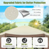 Costway 11.5 X 11.5 Ft Pop-up Gazebo Tent With Mesh Netting Walls 2 Removable Privacy Wind Cloths