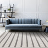 Covington Grey White Striped Rug, 5'3" x 7'7" Indoor Area Rug | Tapis Covington Raye Gris Blanc, 5'3" x 7'7"