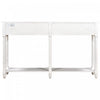 Phyllis Solid Wood Console Table With Drawers And Bottom Shelf - Ivory White | Table Console Phyllis En Bois Massif Avec Tiroirs Et Etagere Inferieure - Ivoire Blanc