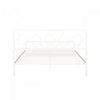 Robert Metal Construction Bed Frame With Circular Design Headboard And Footboard,king Size,white King Bed | Robert Cadre De Lit En Metal Avec Tete Et Pied De Lit Au Design Circulaire, Taille King, Blanc