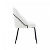Gracie Modern Metal Vegan Leather Dining Chair in White and Black | Chaise de salle a manger moderne Gracie en metal et cuir vegetalien blanc et noir