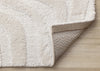 Lincoln Modern Luxurious Plush White Curves Area Rug - 5'3" x 7'7"|Carpette moderne, luxueuse et moelleuse Lincoln blanche à motif de courbes - 5 pi 3 po x 7 pi 7 po