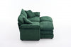 Liam 84.6" Comfortable Cloud Modular Sofa with Corduroy Upholstered,Green  | Liam Canape modulaire confortable Cloud 84,6" avec revetement en velours cotele, Vert