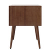 Emma Mid-Century Modern Nightstand with 2 Drawers,Brown | Emma Table de Nuit Moderne Mid-Century avec 2 Tiroirs, Marron