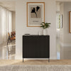 Nordika Slim 2-Door Storage Console Accent Cabinet - Black | Armoire décorative de rangement mince Nordika à 2 portes - noire
