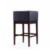 Kingsley Mid-Century Modern Wood Upholstered Barstool in Black - Set of 2 | Tabouret de bar Kingsley style milieu du siecle en bois et tissu noir - Lot de 2