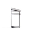 Augusta Modern Metal Upholstered Barstool in White - Set of 3 | Tabouret de bar moderne Augusta en metal et tissu blanc - Lot de 3