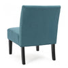 Oliver Linen-look Fabric Accent Chair With Rubberwood Legs - Teal | Fauteuil D’appoint Oliver En Tissu aspect lin Avec Pieds En Bois Caoutchouc - Bleu Sarcelle