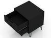 Rockefeller Mid-Century Modern 20" Nightstand in Black (2-Drawer) - Set of 2 | Table de nuit Rockefeller Mid-Century Modern 20" en noir (2 tiroirs) - Lot de 2