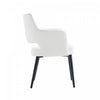 Tremont Modern Metal Vegan Leather Armchair in White | Fauteuil moderne Tremont en metal et cuir vegetalien blanc