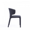Conrad Mid-Century Modern Upholstered Dining Chair in Black - Set of 4 | Chaise de salle a manger Conrad style milieu du siecle moderne, rembourree, noire – Lot de 4