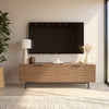 Nordika Hamilton 70" TV Stand with 4 Storage Cabinets - Light Walnut | Meuble pour téléviseur Hamilton de Nordika de 70 po avec 4 armoires de rangement - noyer clair