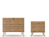 Rockefeller Mid-Century Modern 2-Piece Dresser Set in Gray | Ensemble de commode 2 pieces Rockefeller style milieu du siecle en gris