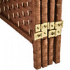 Homcom 4-panel Woven Wicker Room Divider 6ft|Homcom Separateur De Piece En Osier Tisse A 4 Panneaux 6ft