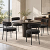 HOMCOM Dining Chairs Set of 4 Kitchen Chairs with Steel Legs, Black