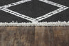 Zelda Contemporary 2'3" x 7'6" Runner Rug in Black Indoor Area Rug | Tapis Contemporain Zelda 2'3" x 7'6" en Noir
