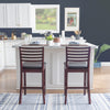 Torino Faux Leather Ladder Back Counter-Height Stool - Merlot|Tabouret Torino de hauteur comptoir en similicuir avec dossier en échelle - merlot