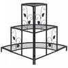 Costway 3 Tier Floral Corner Plant Stand Metal Flower Pot Rack Stair Display Ladder