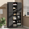 HOMCOM Pantry Cabinet, 64" Storage Cabinet with Adjustable Shelves, Black