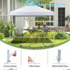 Costway 2-tier 10' X 10' Pop-up Canopy Tent Instant Gazebo Adjustable Carry Bag With Wheel