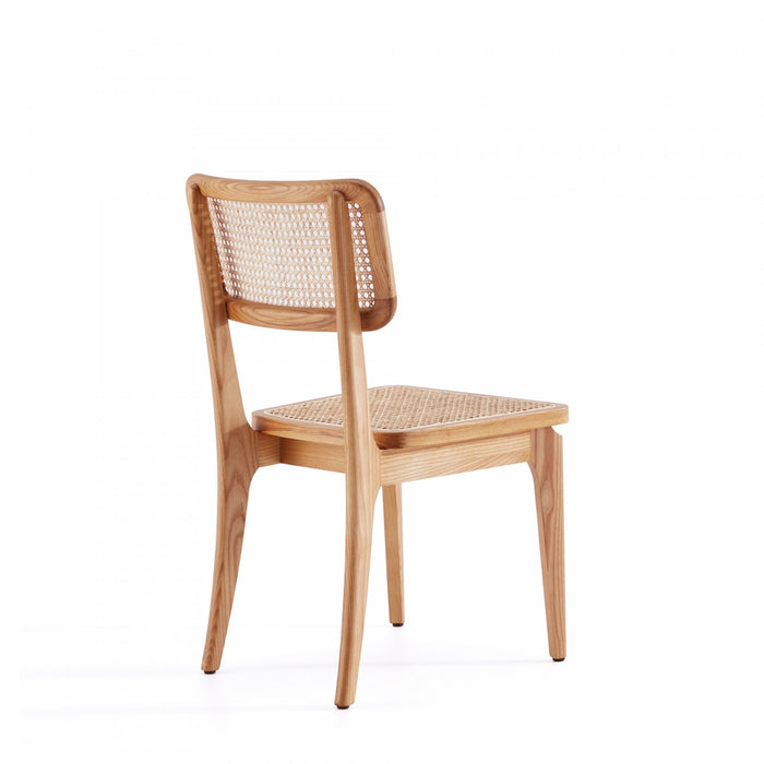 Giverny Industry Chic Wood Dining Chair in Natural - Set of 4