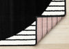 Forte Black White Stripes Contrasting Modern Area Rug - 7'9" x 10'6"|Carpette contrastante moderne Forte noire et blanche à motif de rayures - 7 pi 9 po x 10 pi 6 po