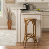Rae Backless Rattan Barstool - Natural|Tabouret bar Rae en rotin et sans dossier - naturel