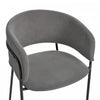 Ethan Set of 2 Modern Corduroy Upholstery Side Chair with Angled Legs and Adjustable Feet,Grey Dining Chair | Ethan Ensemble de 2 chaises d’appoint modernes avec assise en velours cotele, pieds inclines et pieds reglables, gris