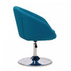 Hopper Modern Upholstered Swivel Lounge Chair in Blue - Set of 2 Accent Chair | Fauteuil lounge pivotant moderne Hopper en tissu bleu - Lot de 2