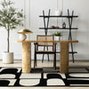 Florence Black White Dynamic Geometric Design, 5'3" x 7'4" Indoor Area Rug | Motif geometrique dynamique noir et blanc Florence, 5'3" x 7'4"