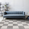 Covington Grey White Checkered Pattern Rug, 6'7" x 9'10" Indoor Area Rug | Tapis Covington a Carreaux Gris et Blanc, 6'7" x 9'10"